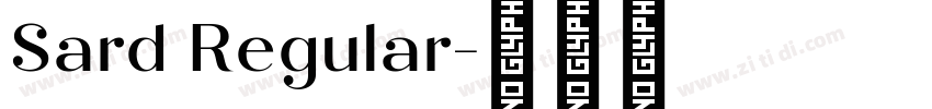 Sard Regular字体转换